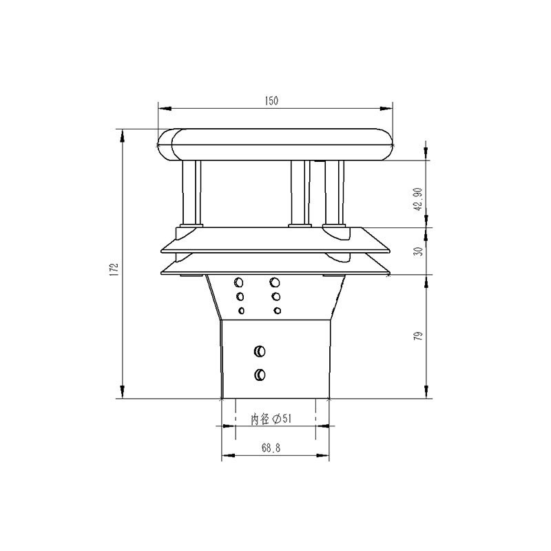 超声波风速仪品牌产品尺寸图