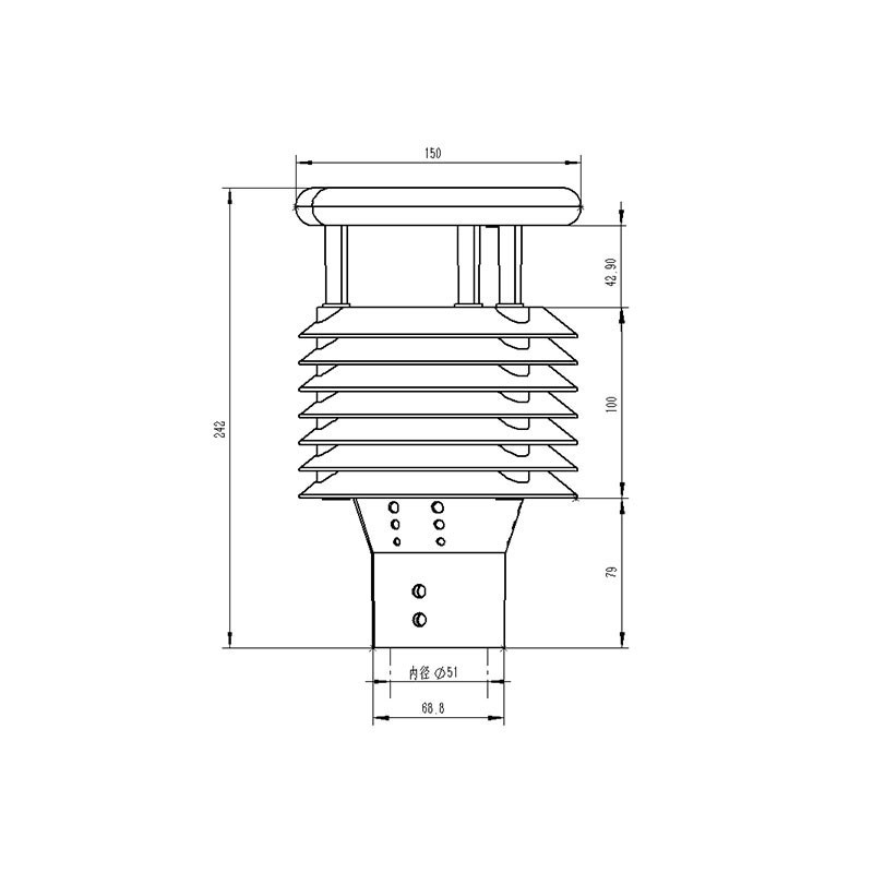 空气质量监测传感器产品尺寸图